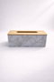 Hermia Soporte para Servilletas BU0117 Blanco y Roble